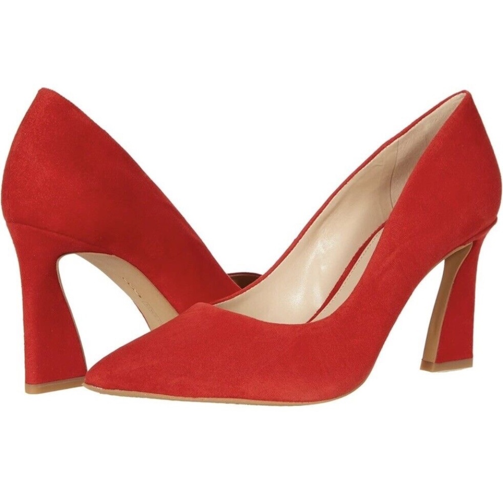 Vince Camuto Women’s Suede Thanley Heels Cherry Berry Red Size 7 NWT